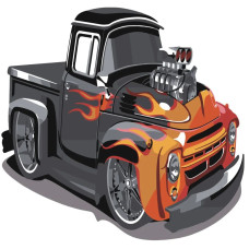 Картина для малювання за номерами Strateg Супер-кар 30х30см (ES063)