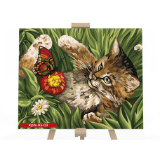Картина для малювання за номерами Danko Toys Котик 30x40 (KpN-03-03)