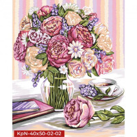 Картина для малювання за номерами Danko Toys Букет квітів 50x40 (KpNe-40*50-02-02)