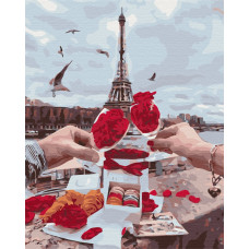 Картина для малювання за номерами Brushme Пікнік в Парижі 40х50см (BS34598)