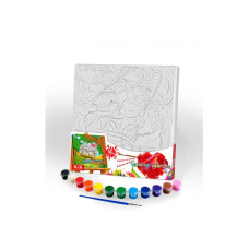 Картина розпис на полотні Danko Toys Ведмедики на гойдалці 31х31см (PX-07-08)