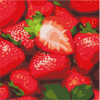 Картина-розмальовка Ідейка за номерами Соковита полуниця 25х25 (KHO5648)