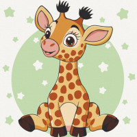 Картина для малювання за номерами Art Craft Жирафеня 30х30см (15540-AC)