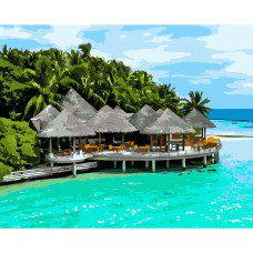 Картина для малювання за номерами Стратег Мальдіви 40х50 (VA-3214)