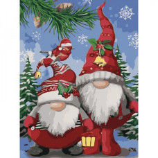 Картина-розмальовка за номерами Strateg Гноми 30x40 (SS6821)