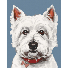 Картина для малювання за номерами Art Craft Вайт тер'єр 40х50см (11632-AC)