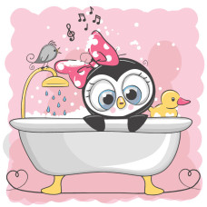 Картина для малювання за номерами Art Craft Пінгвінятко 30х30см (15503-AC)