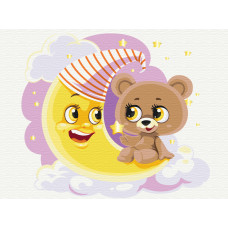 Картина за номерами Brushme Сонний ведмедик 30х40 (KBS0088)
