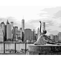 Картина-розмальовка Strateg за номерами Балерина в Нью Йорку 40х50 (DY430)