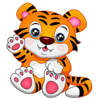 Картина-розмальовка за номерами Strateg Тигреня 30х30 (ES196)