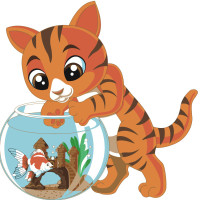 Картина-розмальовка Strateg за номерами з лаком Цікавість 30х30 (ES078)