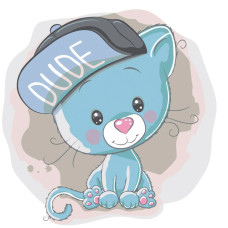 Картина для малювання за номерами Стратег Кошеня в шапці 30х30 (ES046)