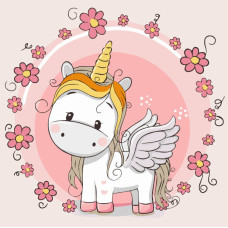 Картина для малювання за номерами Art Craft Єдиноріжка з крилами 30х30см (15501-АС)