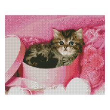 Картина за номерами з алмазною мозаїкою Стратег Пухнастий подарунок 40х50см (FA10275)