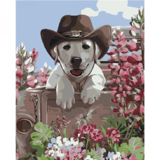 Картина для малювання за номерами Стратег Пес на сторожі 30х40 (SS-6405)