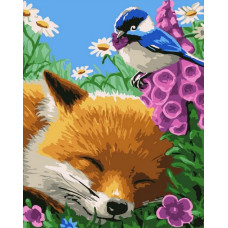 Картина для малювання за номерами Стратег Лис на відпочинку 30х40см (SV-0039)