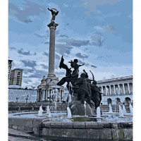 Картина для малювання за номерами Стратег Засновники Києва 40х50 (SY6550)