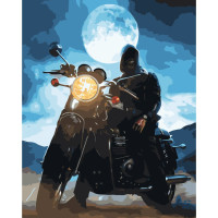 Картина для малювання за номерами Стратег Байкерська ніч 40х50 (VA-3401)