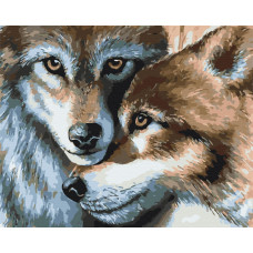 Картина за номерами Brushme Вовча пара 40х50 (BS37181)