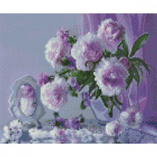 Картина за номерами з алмазною мозаїкою Стратег Ніжний бузок 30х40см (HX202)