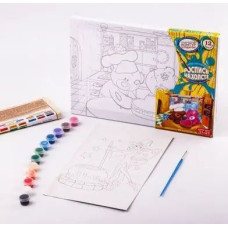 Картина розпис на полотні Danko Toys Закохані ведмедики 21х31см (PX-04-3)