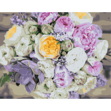 Картина для малювання за номерами Стратег Букет ніжність 40х50см (VA-0531)