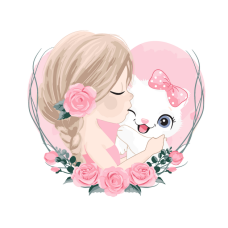 Картина для малювання за номерами Brushme Котяча любов 30х40см (MEX7116)