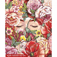 Картина для малювання за номерами Danko Toys Дівчина в квітах 50x40 (KpNe-40*50-02-04)