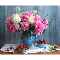 Картина для малювання за номерами Лавка Чудес Букет та ягоди 40х50см (LC40037)