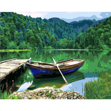Картина для малювання за номерами Стратег Човен на березі 40х50 (SY6257)
