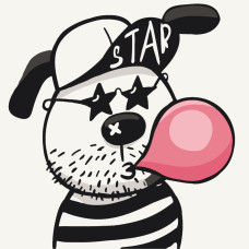 Розписна картина за номерами на полотні Art Craft Стильна зірка 30х30 (15002-AC)