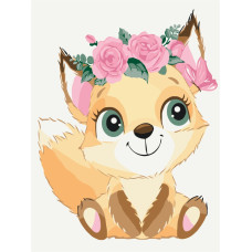 Картина за номерами Brushme Білочка у віночку 30х40 (KBS7105)