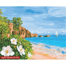Картина для малювання за номерами Danko Toys Берег океану 50x40 (KpNe-40*50-02-09)