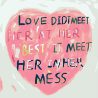 Картина-розмальовка Strateg за номерами Постер кохання 20х20 (HH5006)