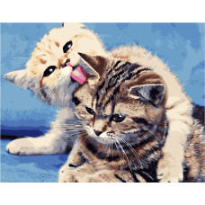 Картина для малювання за номерами Стратег Кошенята 40х50см (VA-1971)