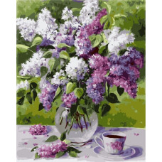 Картина для малювання за номерами Стратег Весняний бузок 50х40см (VA-0321)