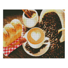 Картина за номерами з алмазною мозаїкою Стратег Сніданок з любов'ю 40х50см (FA11484)