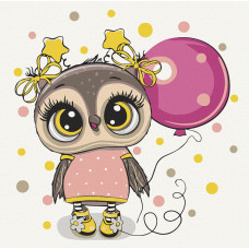 Картина для малювання за номерами Art Craft Совеня з кулькою 30х30см (15514-AC)