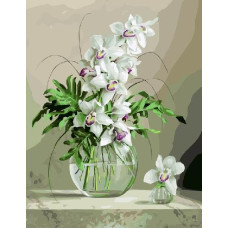 Картина для малювання за номерами Brushme Орхідеї у вазі 40х50см (BS21177)