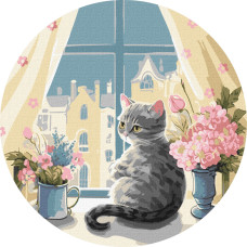 Картина-розмальовка Ідейка за номерами Улюблене містечко d-39 см (KHO-R1025)