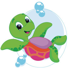 Картина для малювання за номерами Strateg Черепашка 30х30 (ES073)