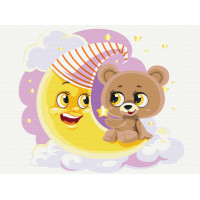 Картина за номерами Brushme Сонний ведмедик 30х40 (KBS0088)