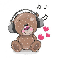 Картина для малювання за номерами Стратег Музичне ведмежа 30х40см (SV-0013)