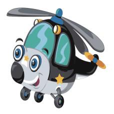 Картина для малювання за номерами Стратег Вертоліт 30х30 (ES097)