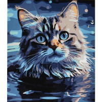 Картина для малювання за номерами Strateg Ніжний мурчик 30x40 (SS1208)