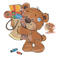 Картина для малювання за номерами Strateg Любитель солодощів 30х30см (ES030)