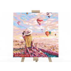 Картина розфарбовування за номерами Danko Toys Каппадокія 40x40 (KpNe-40*40-02-03)