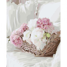 Картина для малювання за номерами Стратег Ранкові півонії 40х50см (SY6156)