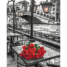 Картина для малювання за номерами Brushme Троянди під дощем 40х50см (BS9754)