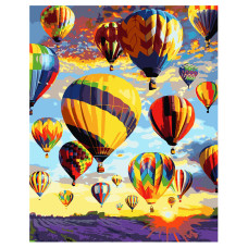 Картина для малювання за номерами Стратег Каппадокія на заході сонця 40х50см (VA-1849)